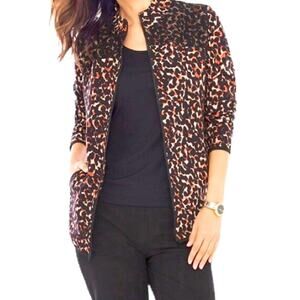 Chico’s Multicolor Zenergy Neema Vivid Animal Print Zip Up Jacket, Size 0=Small